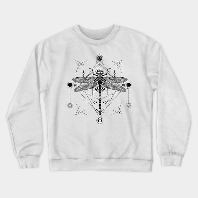 Dragonfly Tattoo Crewneck Sweatshirt by EveFarb